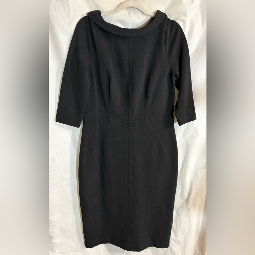 Boden Rib Knit Cocktail Dress Sz 10 Thick Pencil Black Party Holidays Events